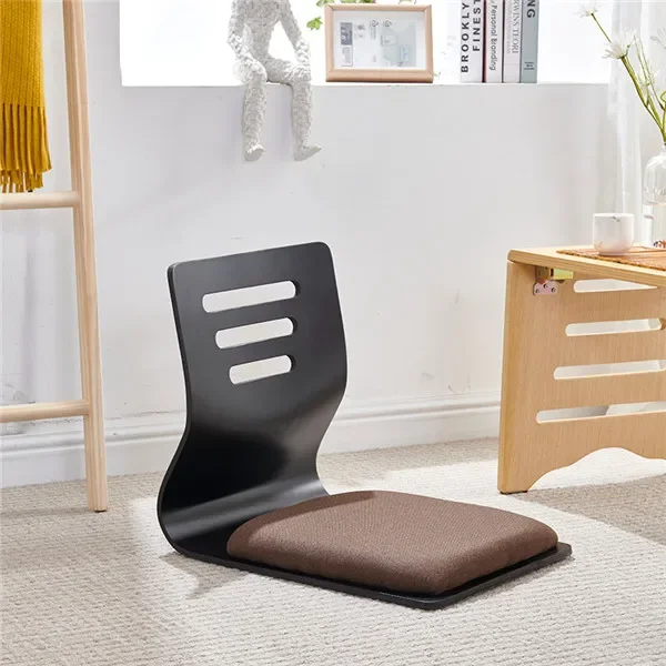 Japanese Chair Design Home Living Room Furniture Kotatsu Table Chair Tatami LegLess Floor Chair Black Finish