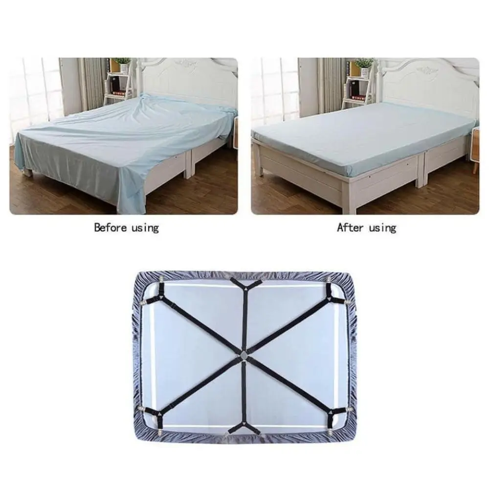 12 Clips Adjustable Elastic Bed Sheet Holder Mattress Clip Fasteners Cover Blankets Non-Slip Fixing Strap Grippers