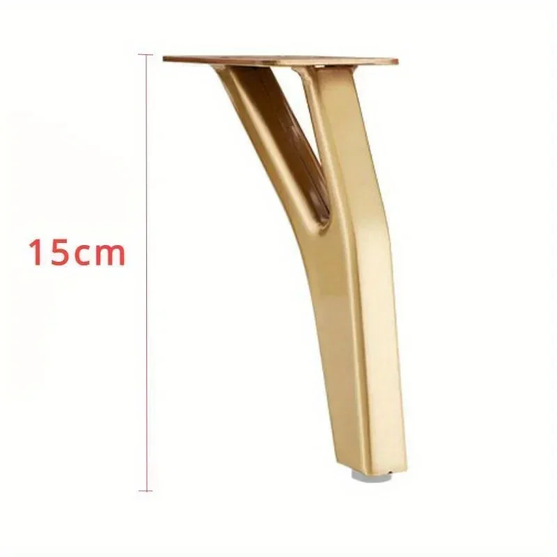 4pcs 15cm Y-Shape Metal Furniture Legs Modern Replacements Feet Heavy Duty Tapered Table Sofa Legs Couch Decorative Leg