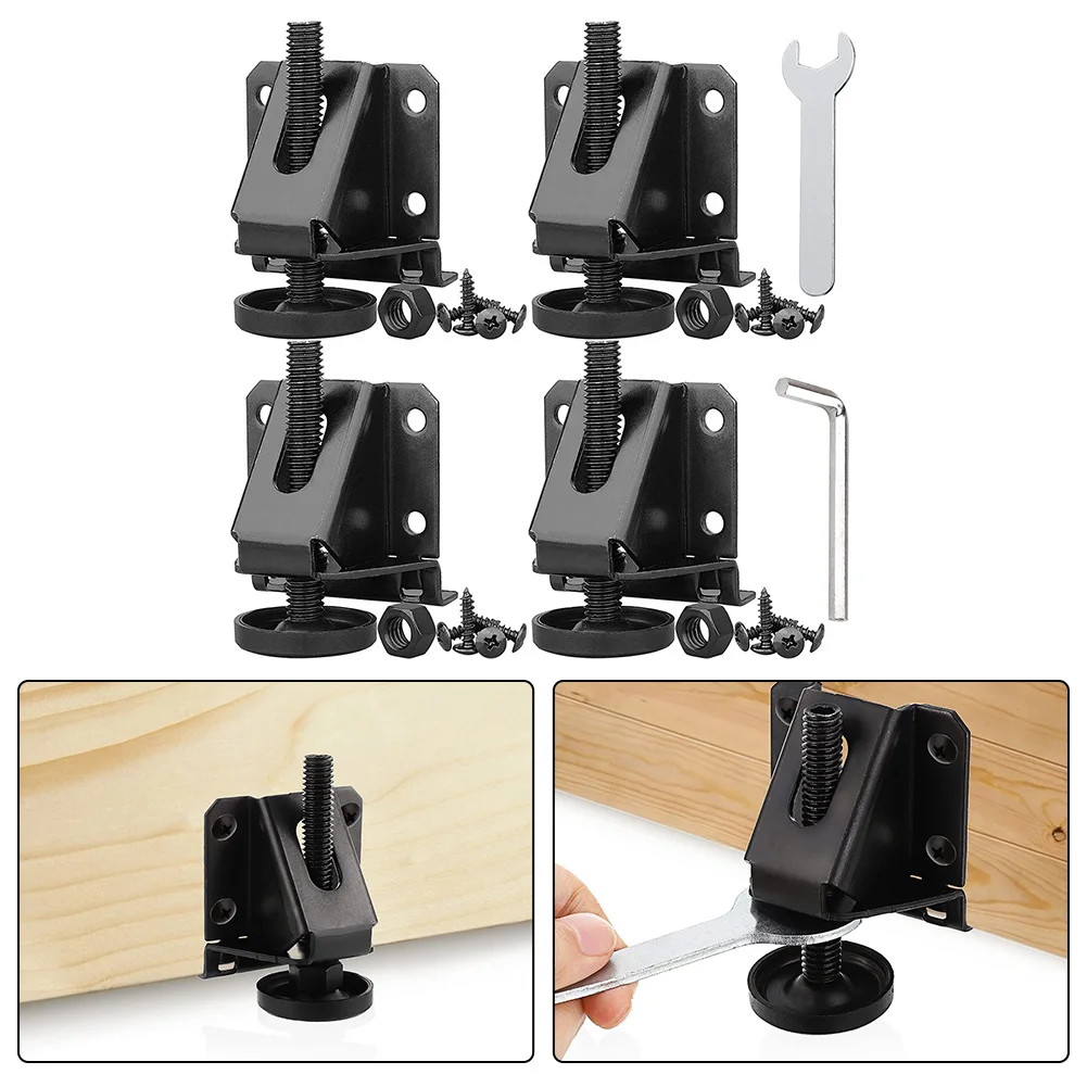 4Pcs Adjustable Furniture Leveler Heavy Duty Furniture Feet Support For Sofa Table Chair Cabinet Height Adjuster Leveling Feet