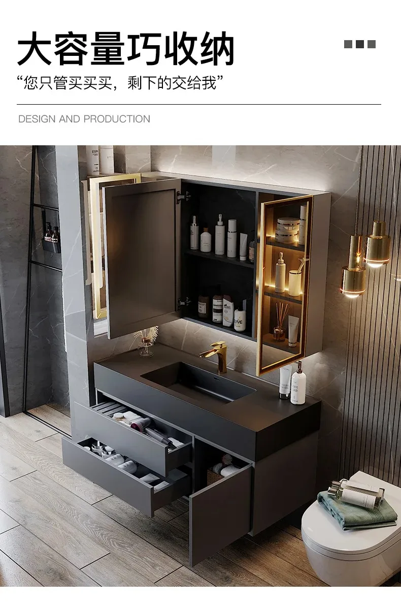 Wooden Organizer Bathroom Cabinets Wall Mounted Luxury Organiser Bathroom Cabinets Storage Mirror Armario De Banheiro Furniture