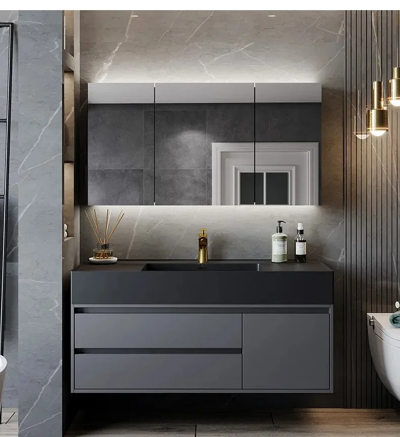 Wooden Organizer Bathroom Cabinets Wall Mounted Luxury Organiser Bathroom Cabinets Storage Mirror Armario De Banheiro Furniture
