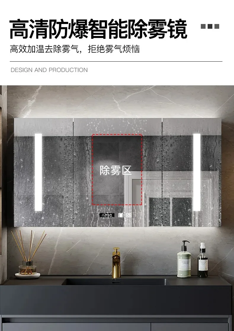 Wooden Organizer Bathroom Cabinets Wall Mounted Luxury Organiser Bathroom Cabinets Storage Mirror Armario De Banheiro Furniture