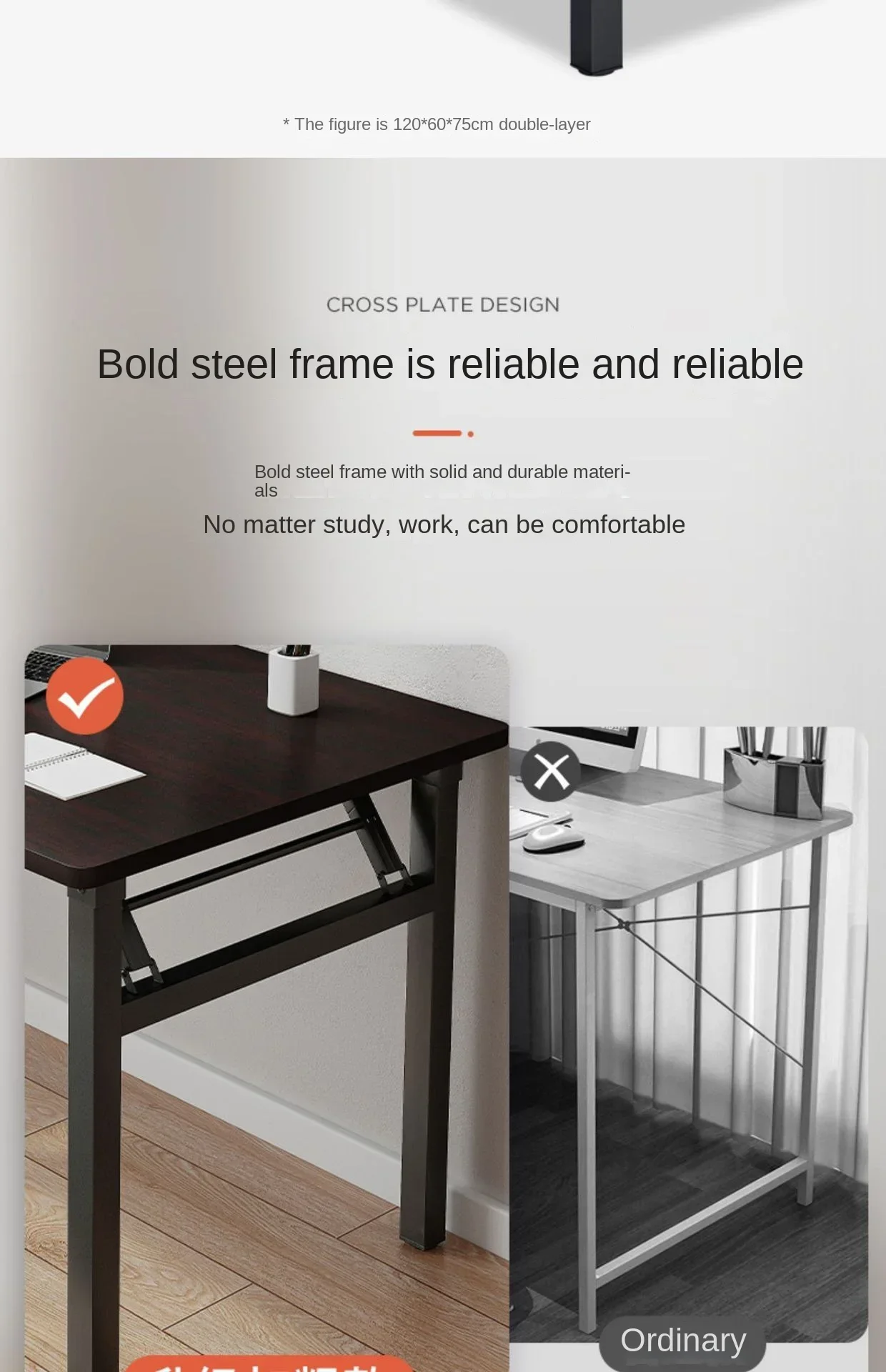 Home furnitureFoldable Computer Table Desktop Desk Home Desk Bedroom Rental House Small Table Simple Study Writing Desk
