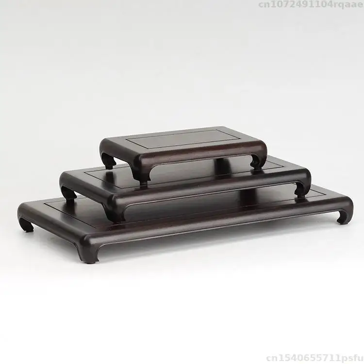 Premium Wooden Desktop Bonsai Shelf | Miniature Plant Stand & Tea Set Pedestal Flowerpot Holder for Home/Office