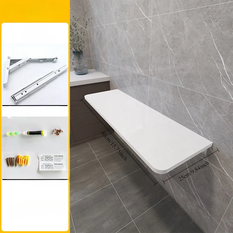 1Pc Wall Foldable Rack No Punching Baffle Kitchen Wall Mounted Multi-Functional Dining Table