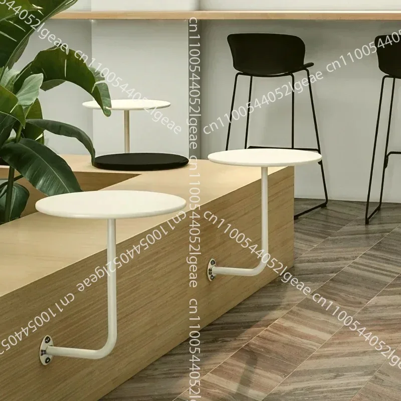 Wall-mounted Small Round Table, Wall-mounted Side Table, Dessert Shop,coffee Table, Industrial Style Wall-to-wall