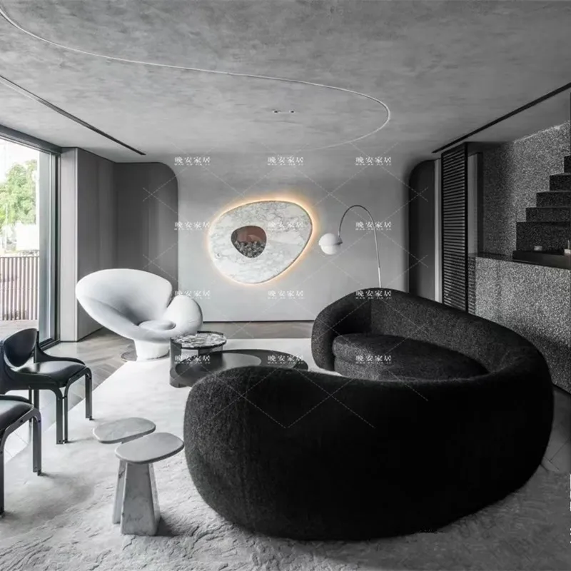 Adults King Large Sofa Double Villa Reclining Italian Cloud Living Room Couch Lounge Designer Curved Canape Salon Home Furniture