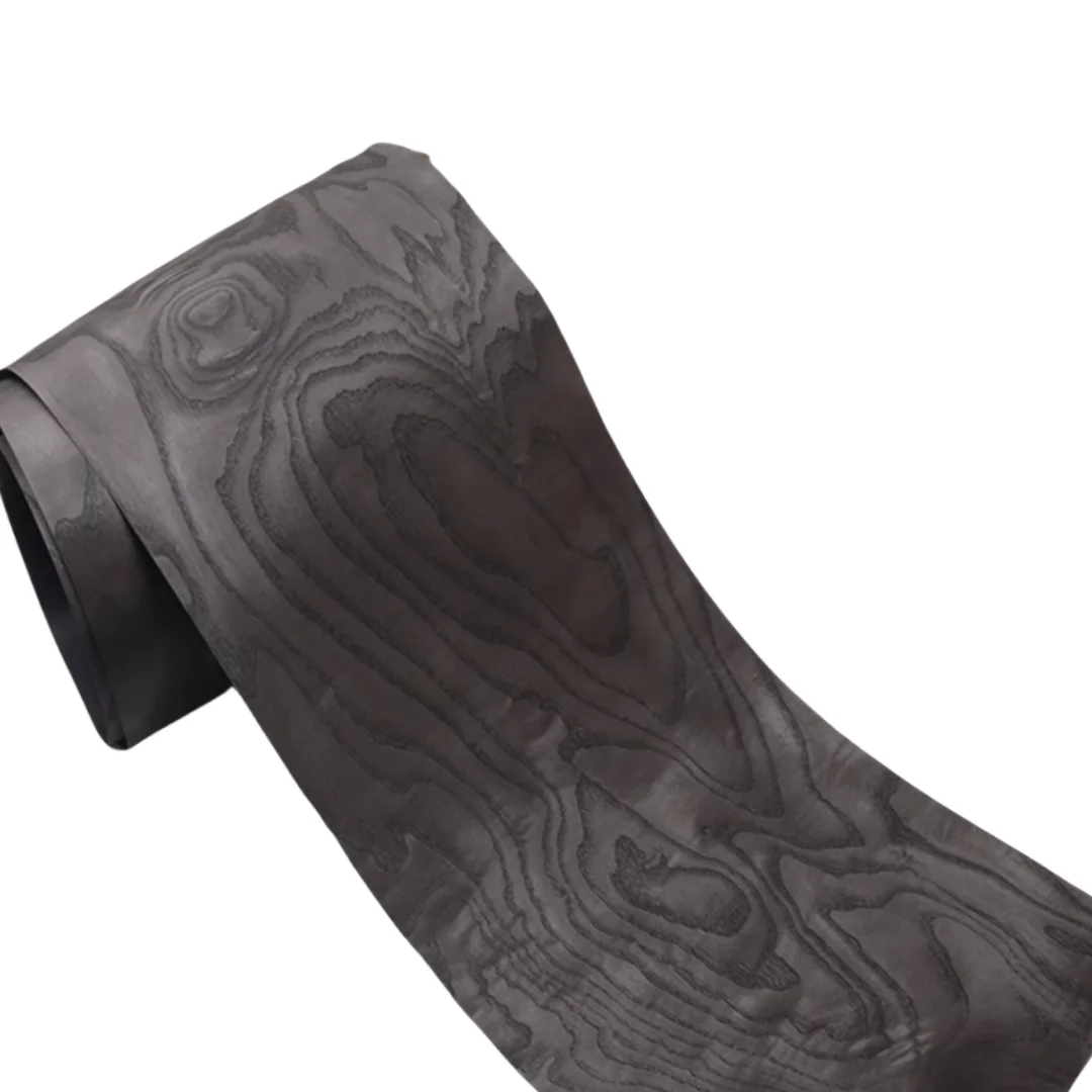 Length:2.5m Width:300mm T:0.3mm Jet Black Dyed White Ash Random Grain Solid Wood Veneer DIY Home Cabinet Door Speaker Decor
