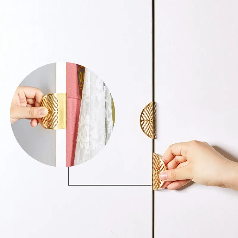Leaf-shaped Modern Furniture Drawer Brass Handles Furniture Wardrobe Drawer Knob Brass Door Handles