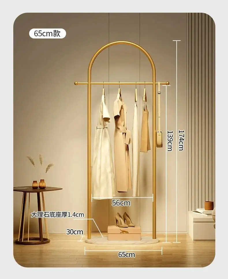 Metal Aesthetic Rack Minimalist Clothes Standing Girls Designer Display Clothes Rack Modern Nordic Perchero Household Goods