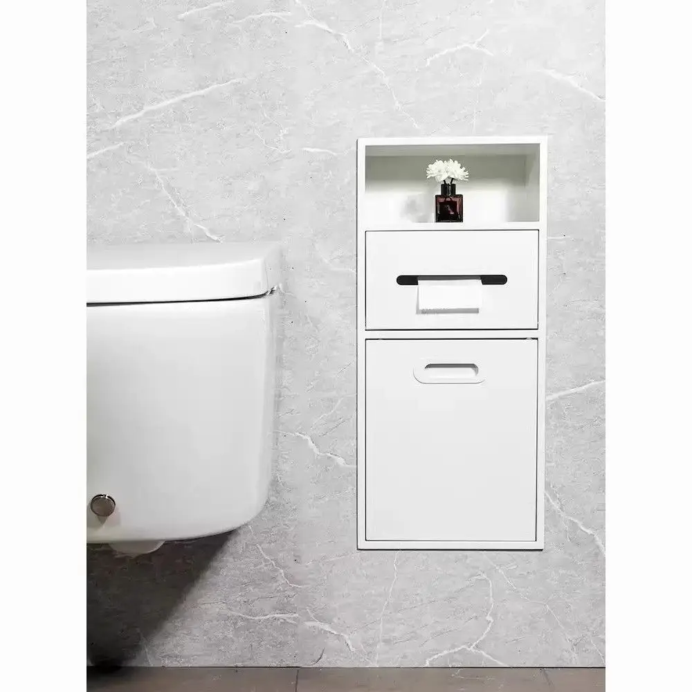 Stainless steel niche toilet toilet embedded trash can tissue bathroom storage cabinet available