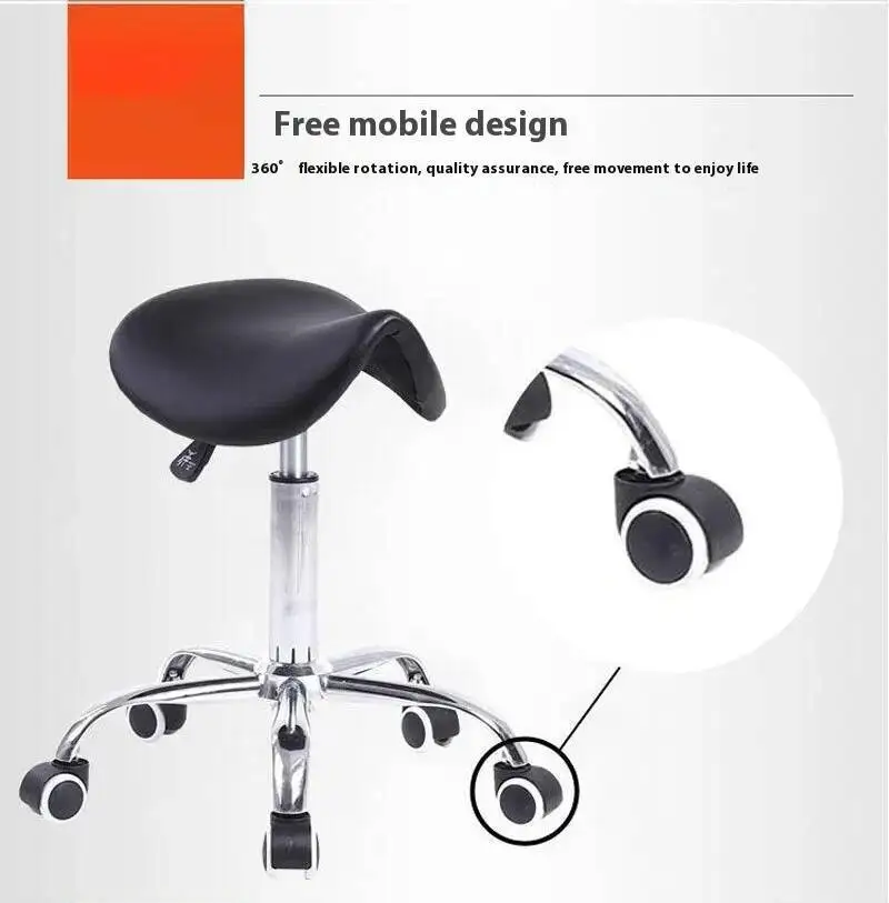Spinning Manicurist Cosmetology Shop Technician Foot Lift Saddle Stool Dental Saddle Stool Chair Beauty Institute Furniture Hot