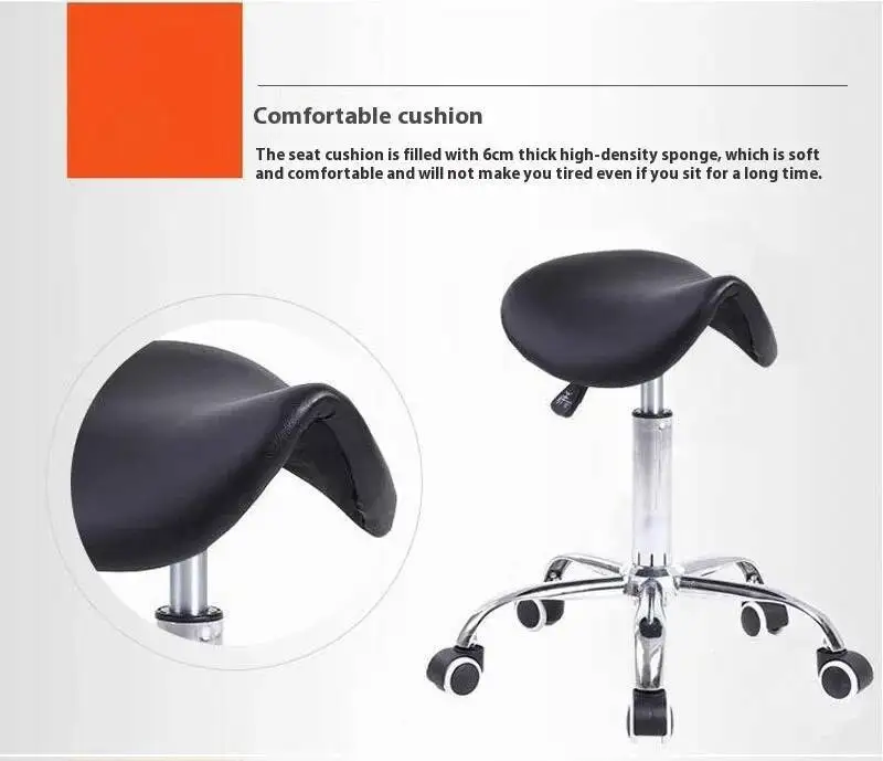 Spinning Manicurist Cosmetology Shop Technician Foot Lift Saddle Stool Dental Saddle Stool Chair Beauty Institute Furniture Hot