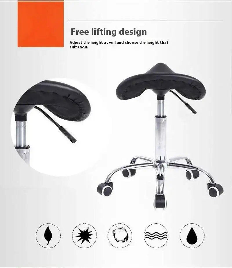 Spinning Manicurist Cosmetology Shop Technician Foot Lift Saddle Stool Dental Saddle Stool Chair Beauty Institute Furniture Hot