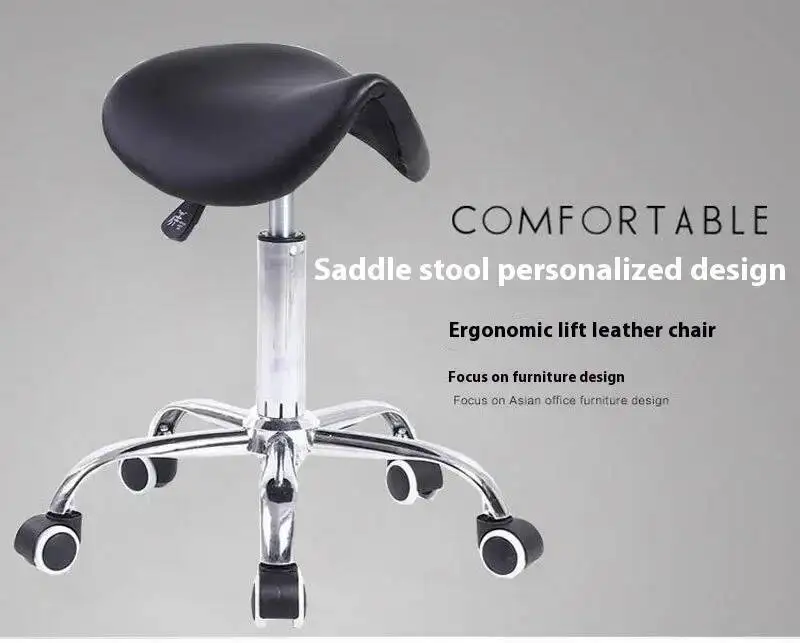 Spinning Manicurist Cosmetology Shop Technician Foot Lift Saddle Stool Dental Saddle Stool Chair Beauty Institute Furniture Hot