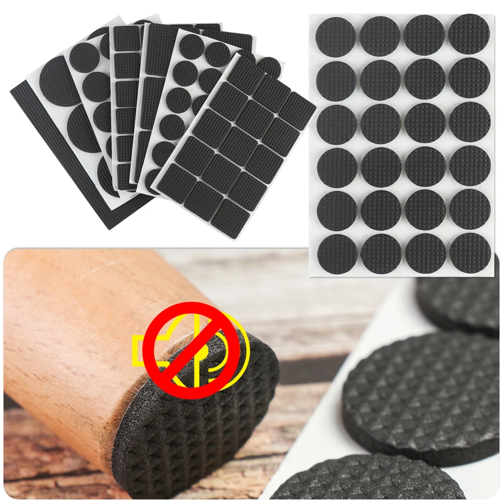 Self Adhesive Furniture Leg Anti Noisy Chair Table Foot Mat Non-slip Mat Bumper Cushion For Chair Table Floor Protector Hardware