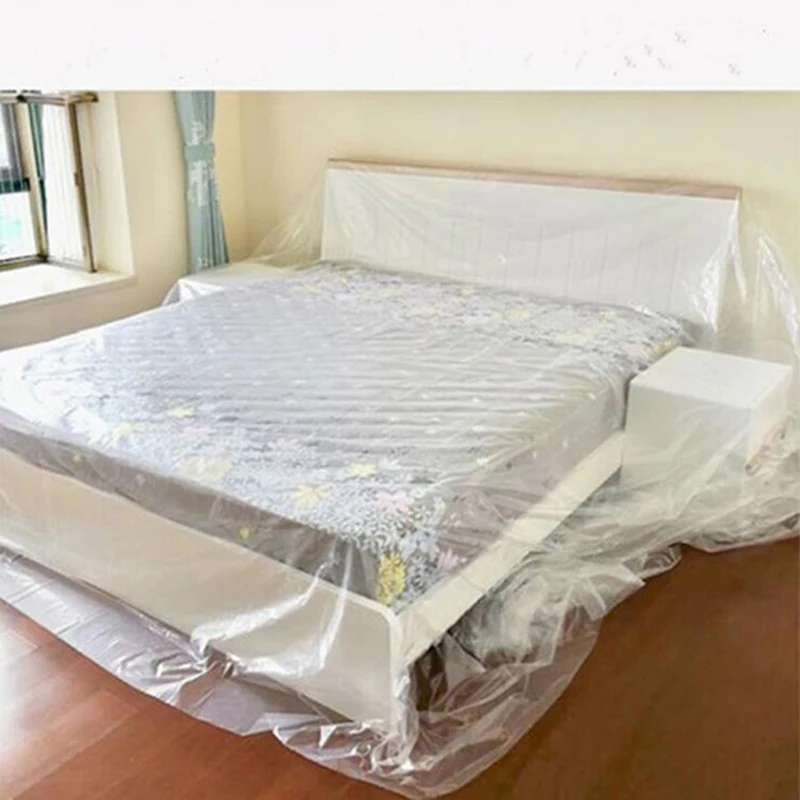 1PC Plastic Furniture Dust Cover,Waterproof Car Dusty Bed Sofa Dust Proof Cover