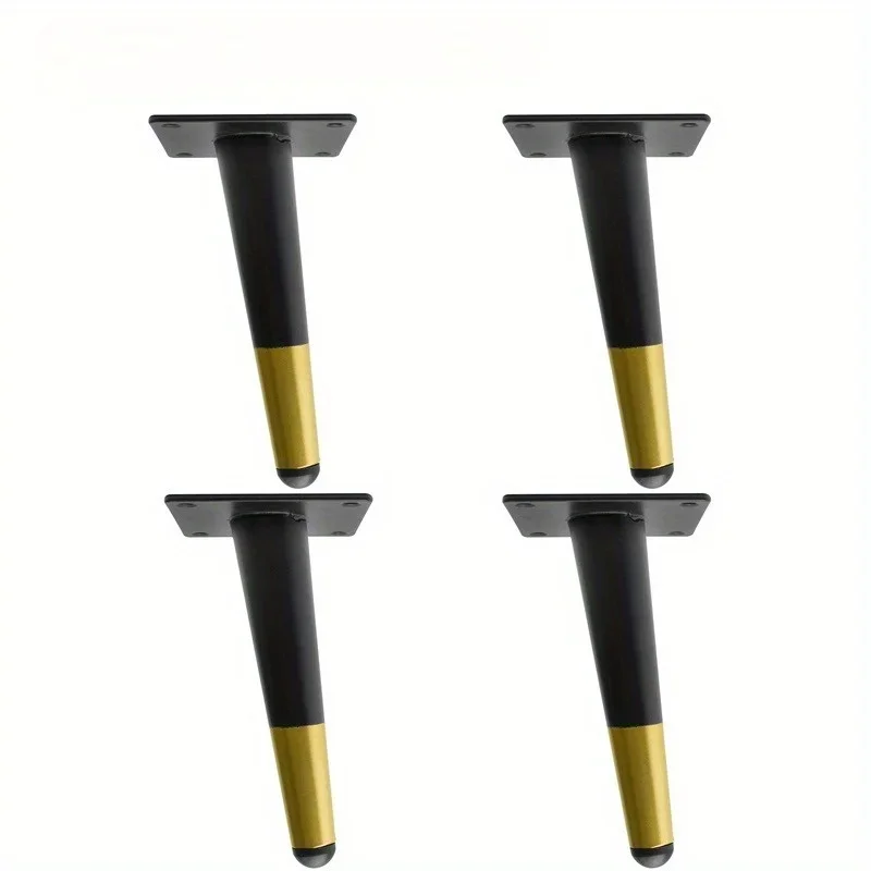 4pcs Furniture Legs Oblique Conical Metal Legs Matte Mid-Century Style Furniture Feet for Sofa Cabinet Table Chair Cupboard DIY
