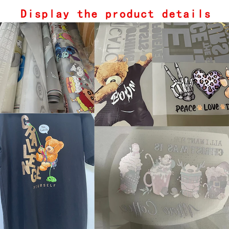 Custom Brand Logo Heat Transfer Printing Iron On Picture for Clothes DTF Transfers Ready to Press for Clothes Applique Diy Iron