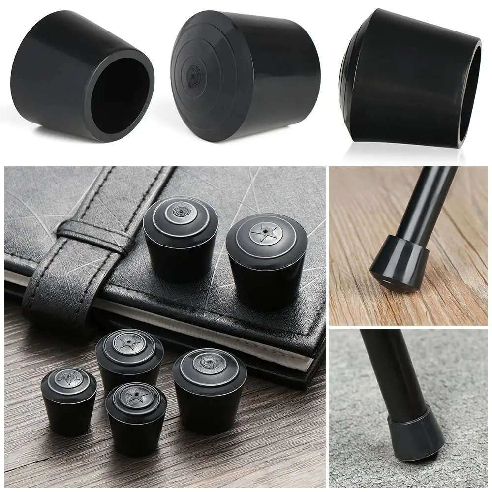 10pcs Black Round Table Chair Foot Cover PVC Rubber Furniture Leg Caps Foot Cover Environmental Protection