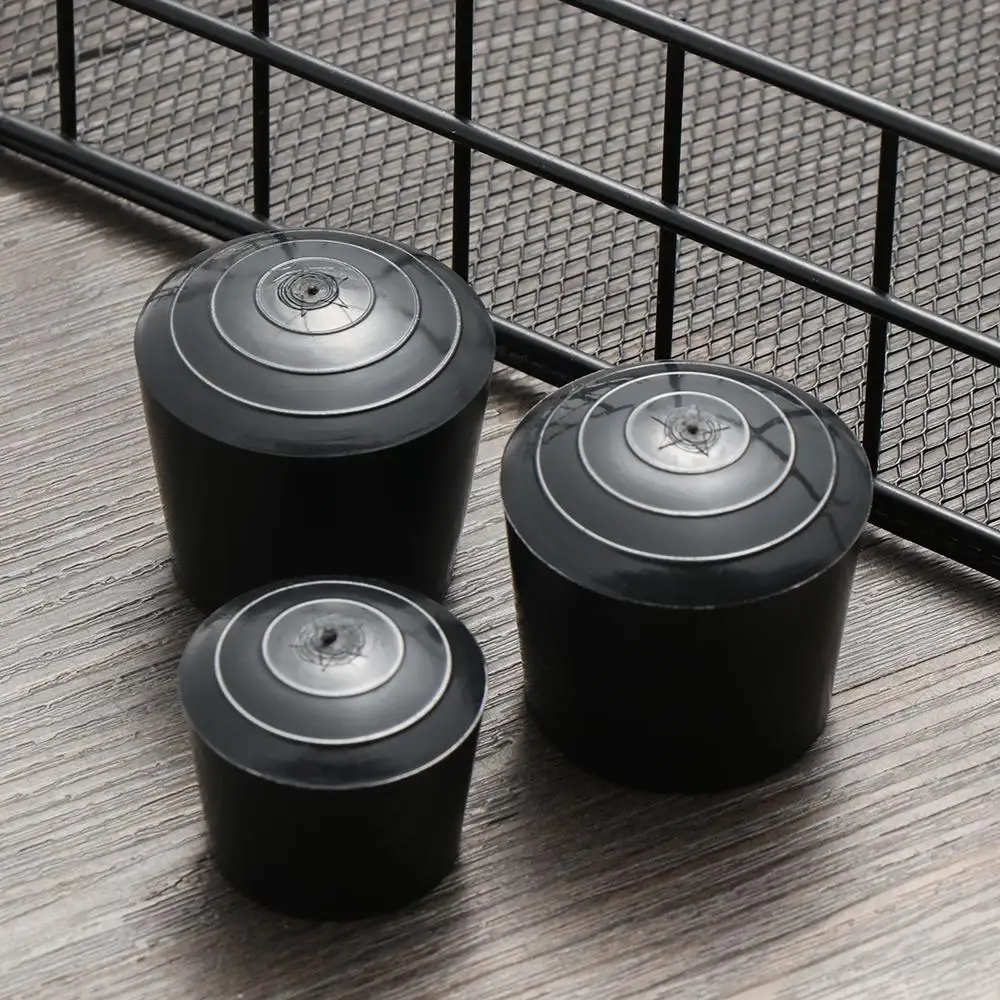 10pcs Black Round Table Chair Foot Cover PVC Rubber Furniture Leg Caps Foot Cover Environmental Protection