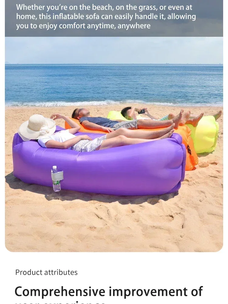 OTAUTAU Ultra Light Pillow Style Lazy Sofa Inflatable Sofa Portable Foldable Sleeping Bag Bed SF284