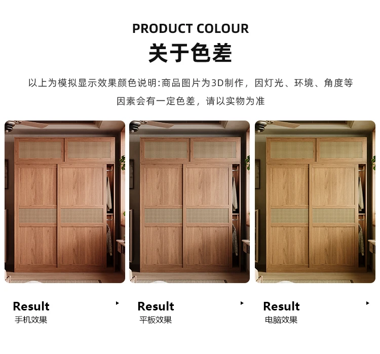 Large Drawers Locker Wardrobes Rattan Women Nordic Sliding Door Storage Closet Organizer Rack Teen Armario Furniture Home