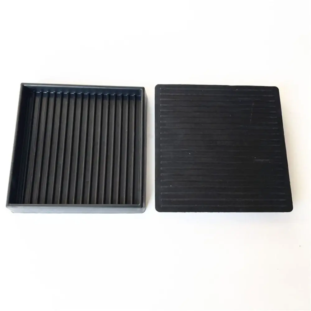 4Pcs/set Non Slip Furniture Pads Square Round Rubber Furniture Caster Cups Bed Couch Chair Feet Stoppers
