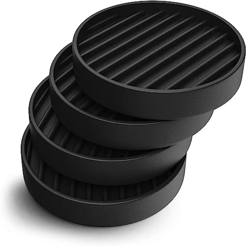 4Pcs/set Non Slip Furniture Pads Square Round Rubber Furniture Caster Cups Bed Couch Chair Feet Stoppers