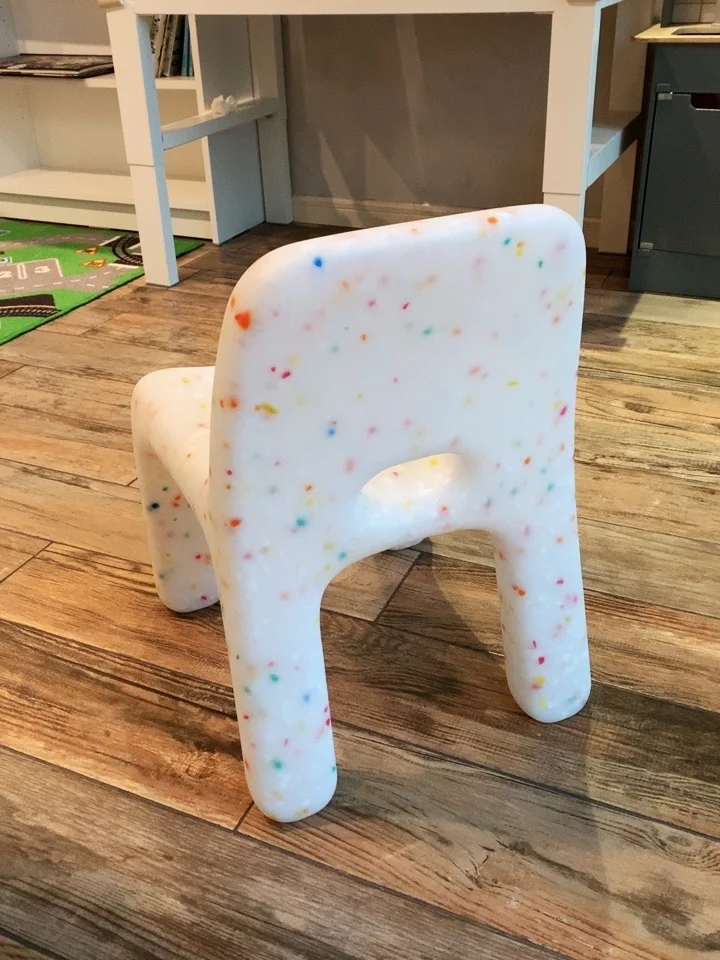 Nordic Furniture Design Table Chairs PE Mobile Chair Home Plastic Study Small Desk Stool Portable Backrest Stools Customized