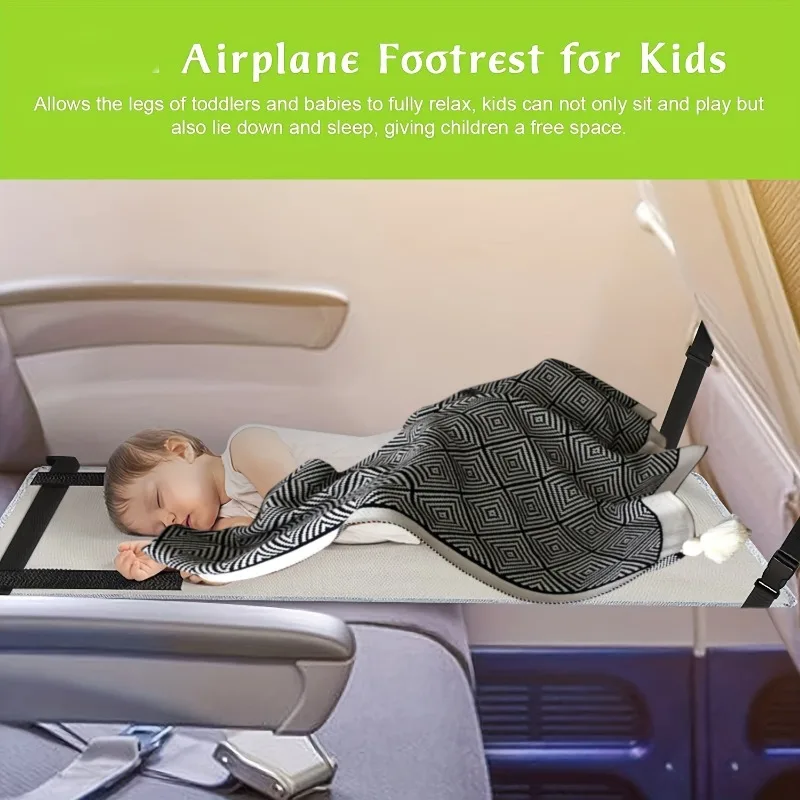1pcs Portable Kids Airplane Travel Seat Extender Pad Adjustable Flight Bed with Oxford Fabric Seat extension pad
