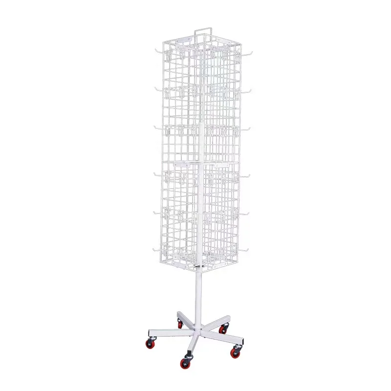 Custom Store Triangle Spinner Rack Tool Phone Accessories Jewelry Postcard Sticker Stationery Metal Rotating Display Stand