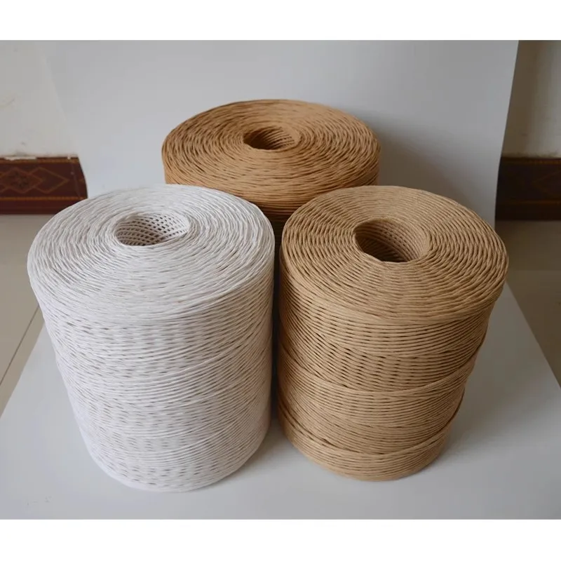 1KG 0.5mm-4mm Diameter Kraft Paper Rope Weaving Handmade DIY Environmentally Friendly Packaging Woven Rope Y Chair Material