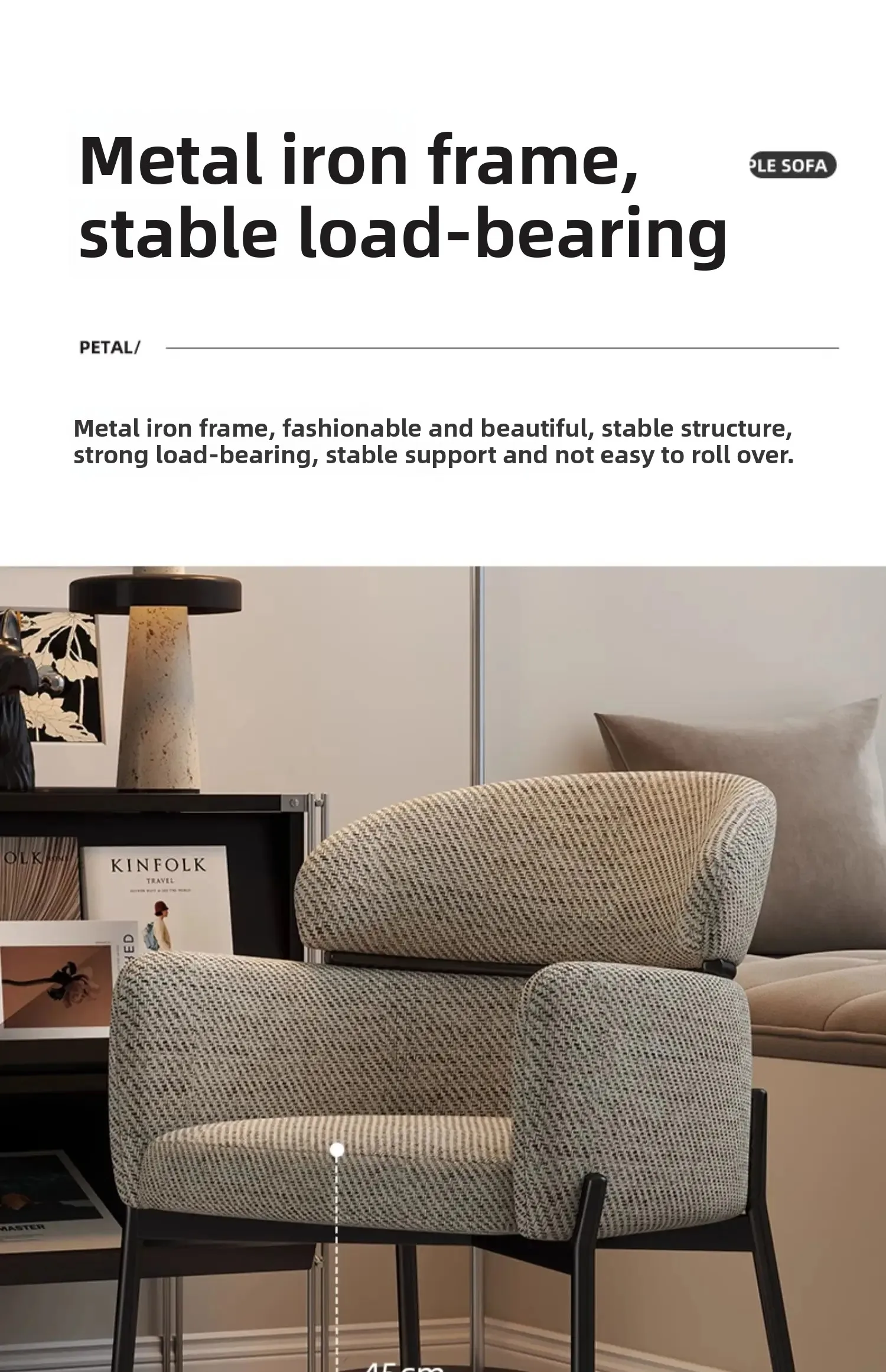 Italian Minimalist Casual Chair Light Luxury Home Retro Kitchen Dining Chair Light Luxury High-end Nordic Dining Table Backrest