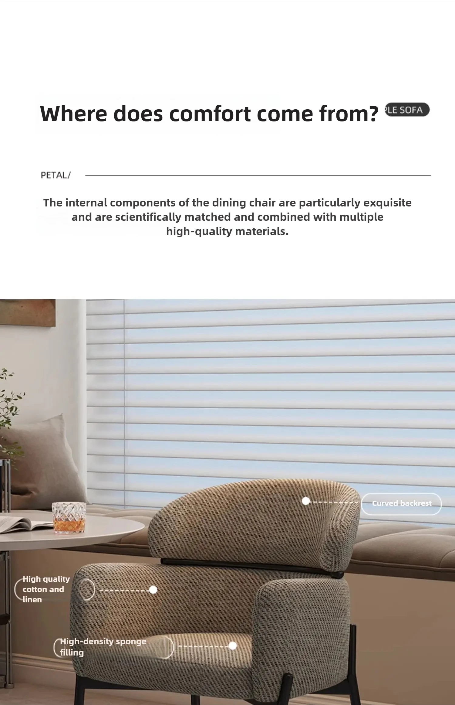 Italian Minimalist Casual Chair Light Luxury Home Retro Kitchen Dining Chair Light Luxury High-end Nordic Dining Table Backrest