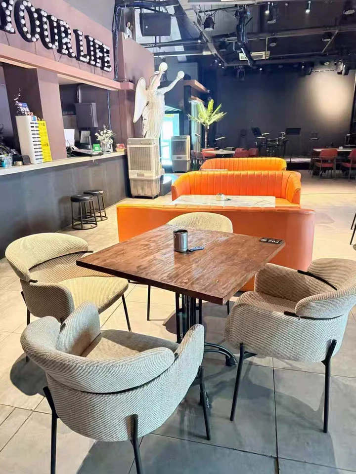 Italian Minimalist Casual Chair Light Luxury Home Retro Kitchen Dining Chair Light Luxury High-end Nordic Dining Table Backrest