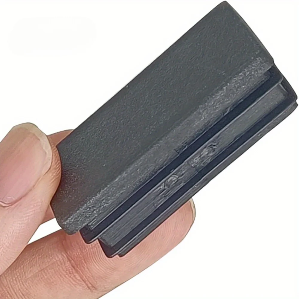 10 pcs Rectangle Plastic Hole Plugs Inserts Pipe Caps and Plugs, Black Rectangular Tube Plug End Caps for Metal Tubing