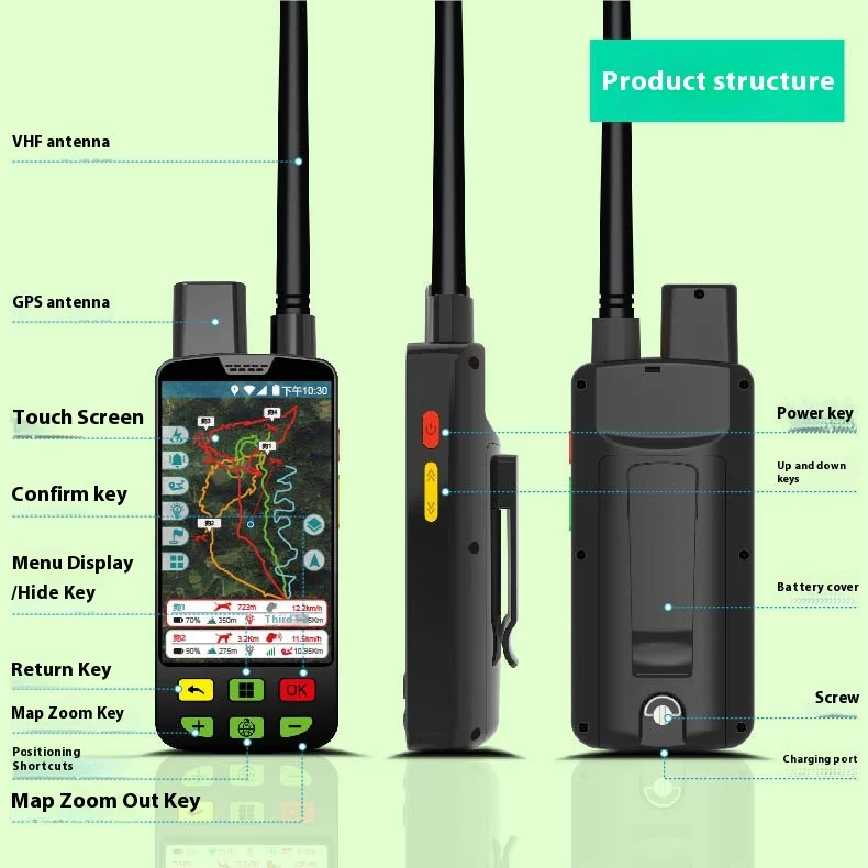 Waterproof IP67 Android 4G Pet Tracker Super Long Distance GPS VHF Signal Connects Mobile Phone-Source Manufacturer Wholesale