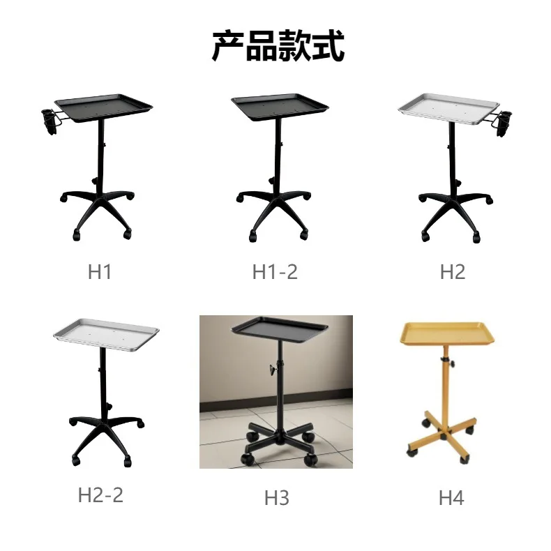 Beauty and Hairdressing Aluminum Plate Vertical Salon Hair Salon Tool Tray Nail Art Mobile Storage Rack