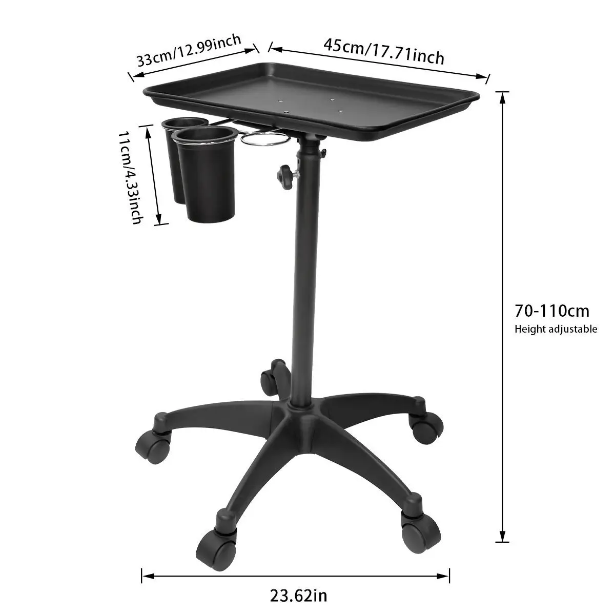 Beauty and Hairdressing Aluminum Plate Vertical Salon Hair Salon Tool Tray Nail Art Mobile Storage Rack