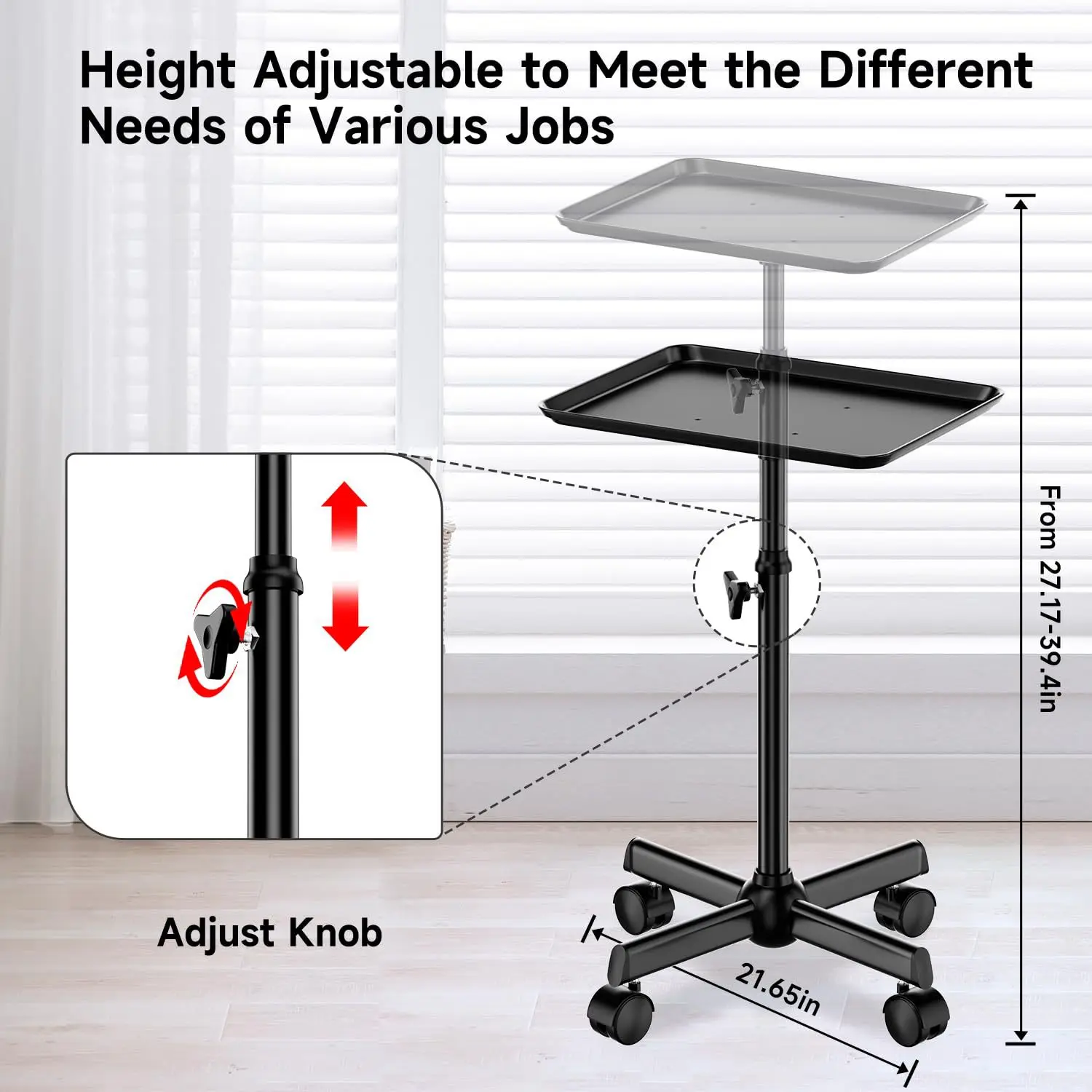 Beauty and Hairdressing Aluminum Plate Vertical Salon Hair Salon Tool Tray Nail Art Mobile Storage Rack