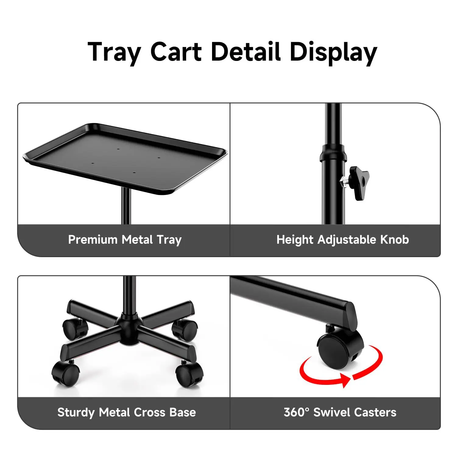 Beauty and Hairdressing Aluminum Plate Vertical Salon Hair Salon Tool Tray Nail Art Mobile Storage Rack