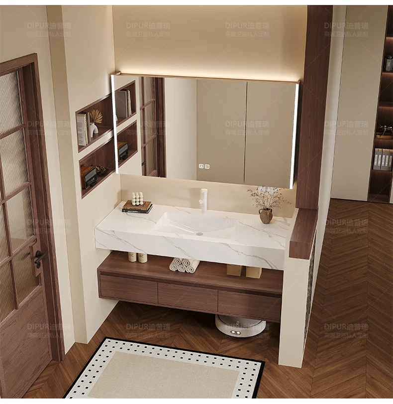Partitions Organizer Bathroom Cabinet Mirror Modern Skincare Drawers Display Bathroom Cabinet Paper Slim Gabinete Home Furniture