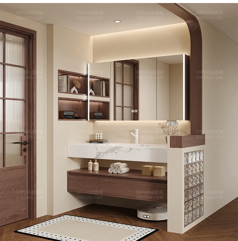 Partitions Organizer Bathroom Cabinet Mirror Modern Skincare Drawers Display Bathroom Cabinet Paper Slim Gabinete Home Furniture