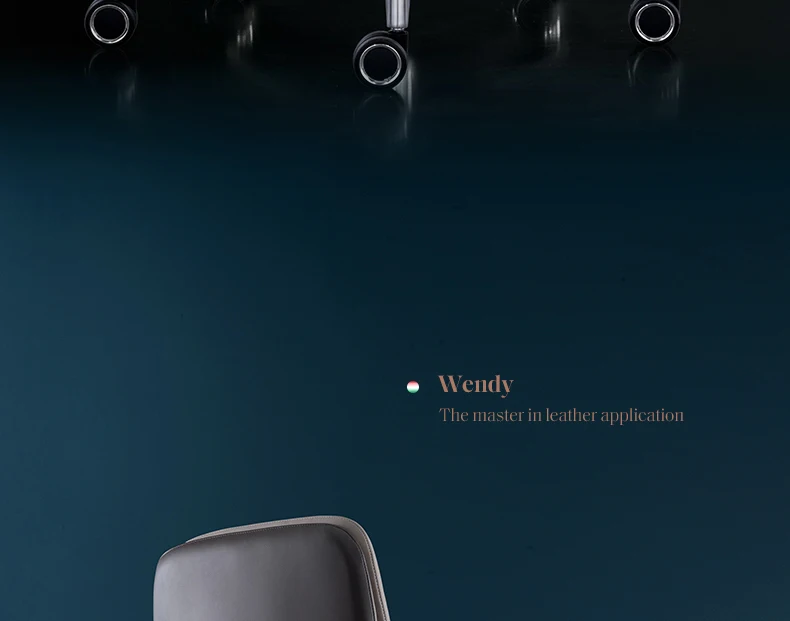 Wendy Italian Minimalist Chair Leather Boss Study Computer Office Comfortable Chair President Swivel Cowhide Chaisse Furniture