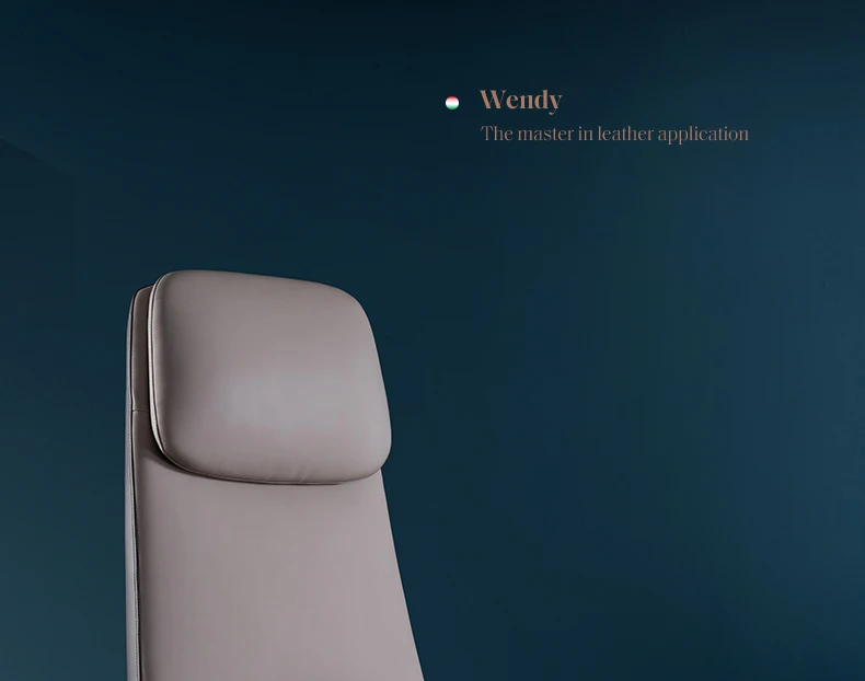 Wendy Italian Minimalist Chair Leather Boss Study Computer Office Comfortable Chair President Swivel Cowhide Chaisse Furniture