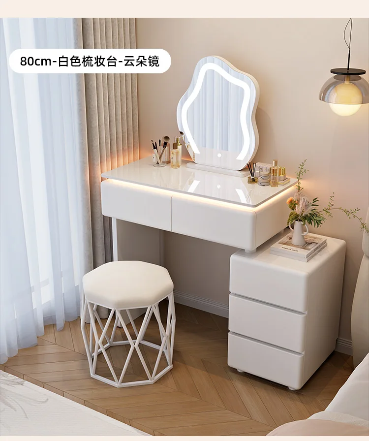 Modern Corner Vanity Desk Tallboy Femme Luxury European Vanity Table Unique Design Tocador De Maquillaje Furniture Bedroom