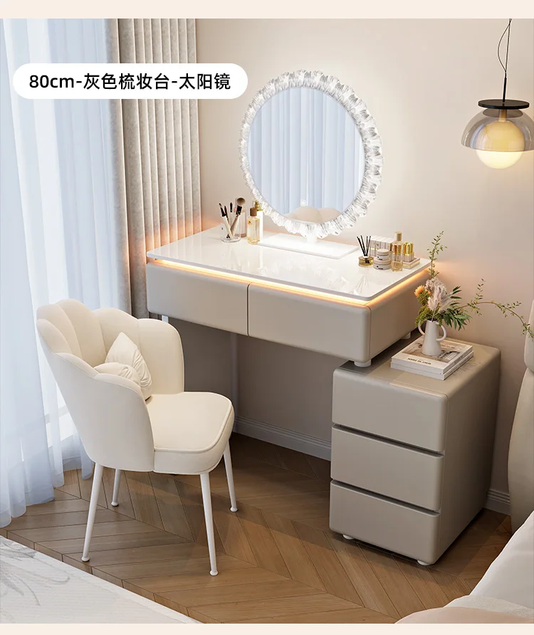 Modern Corner Vanity Desk Tallboy Femme Luxury European Vanity Table Unique Design Tocador De Maquillaje Furniture Bedroom