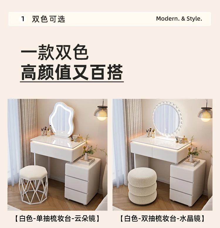 Modern Corner Vanity Desk Tallboy Femme Luxury European Vanity Table Unique Design Tocador De Maquillaje Furniture Bedroom